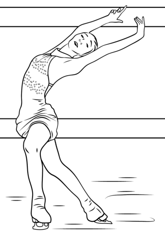 Figure Skating Coloring Page